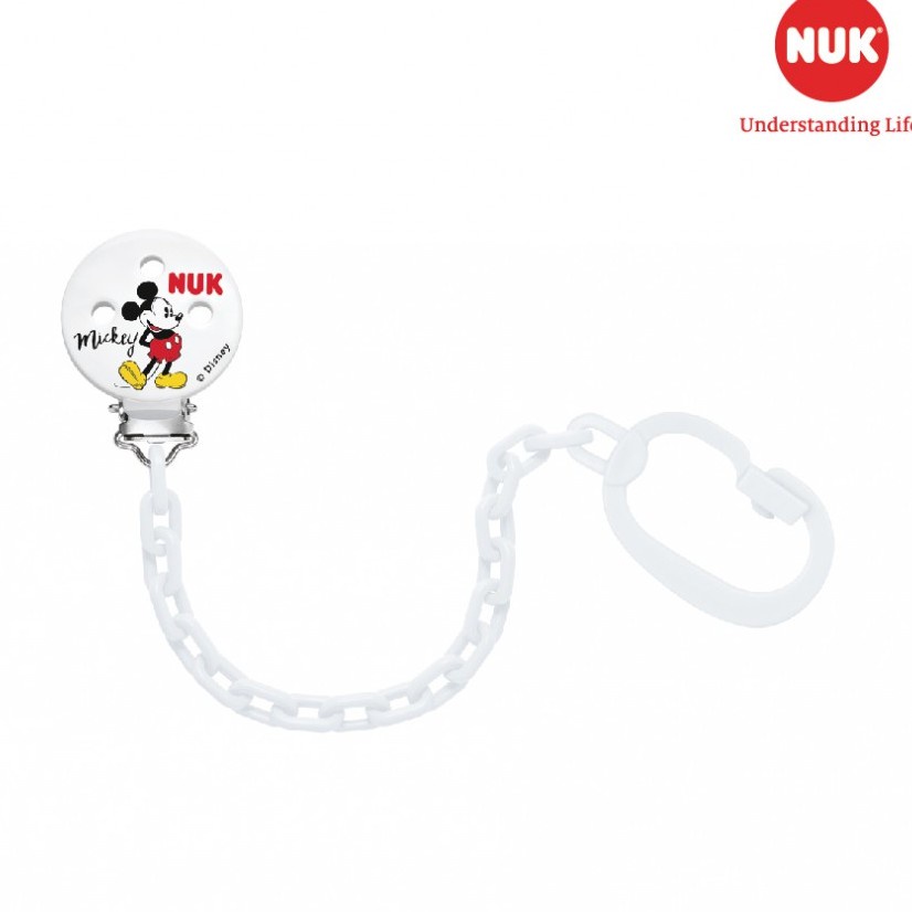 Dây đeo ti giả NUK nhựa Tritan thân thiện cho bé 0-36 tháng siêu nhẹ nhiều họa tiết 220mm Homedy Kids