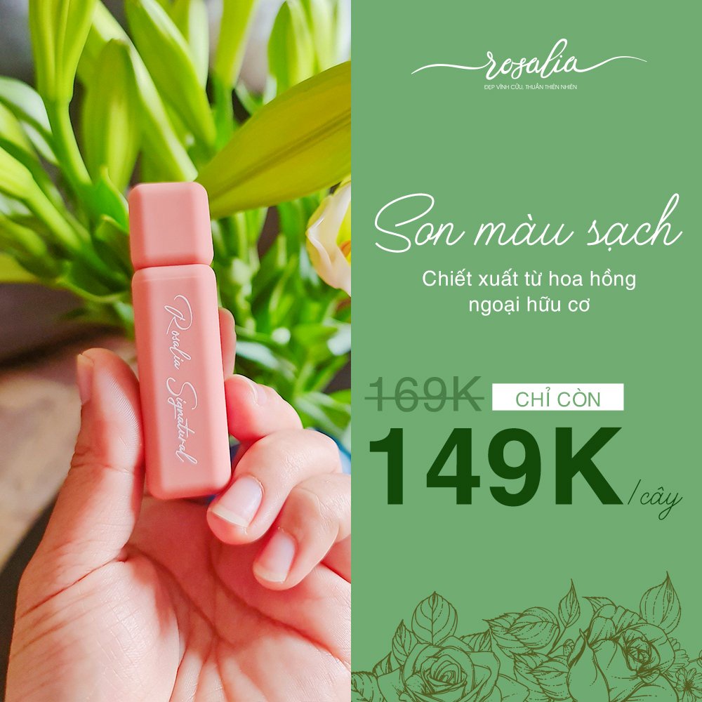 "Màu Mới" Son Lì Cam Tây Không Chì Chất Son Siêu Mềm Mịn Ăn Uống Không Trôi Từ Hoa Hồng Sạch Juliet Rosalia