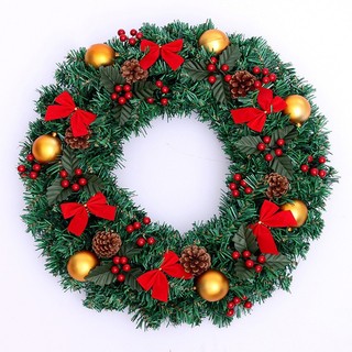 Vòng hoa trang trí noel d67 size 30cm ,40cm vòng nguyệt quế giáng sinh
