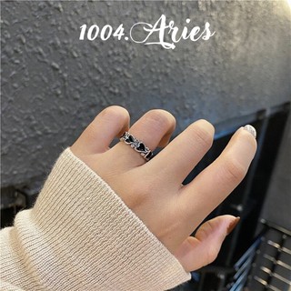 Nhẫn nữ tim đen cá tính - 1004.ARIES
