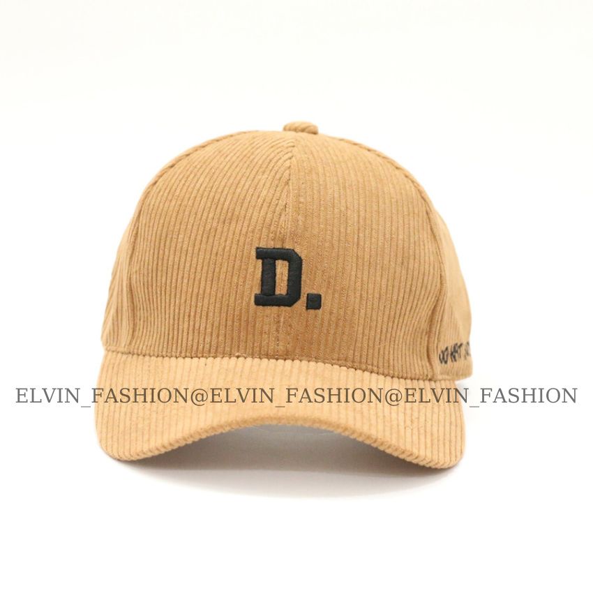 Mũ Lưỡi Trai_Nón Lưỡi Trai Chất Liệu Nhung Tăm Thêu Chữ Cái Thời Trang Unisex Phong Cách Hàn Quốc