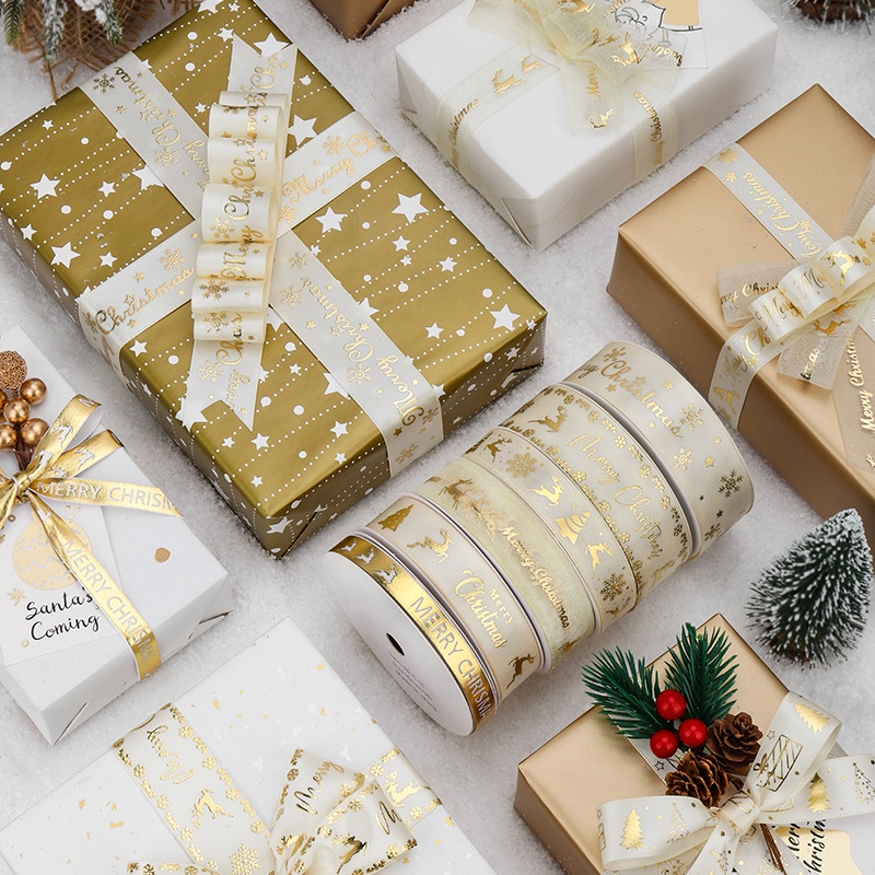 Cuộn Dây Ruy Băng Dài 9.1m Dùng Gói Quà Giáng Sinh