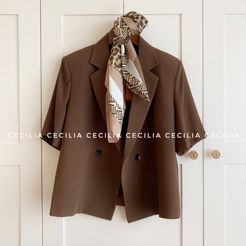 Set blazer clementine by cecilia áo dáng suông ngắn cộc tay quần baggy - ảnh sản phẩm 8