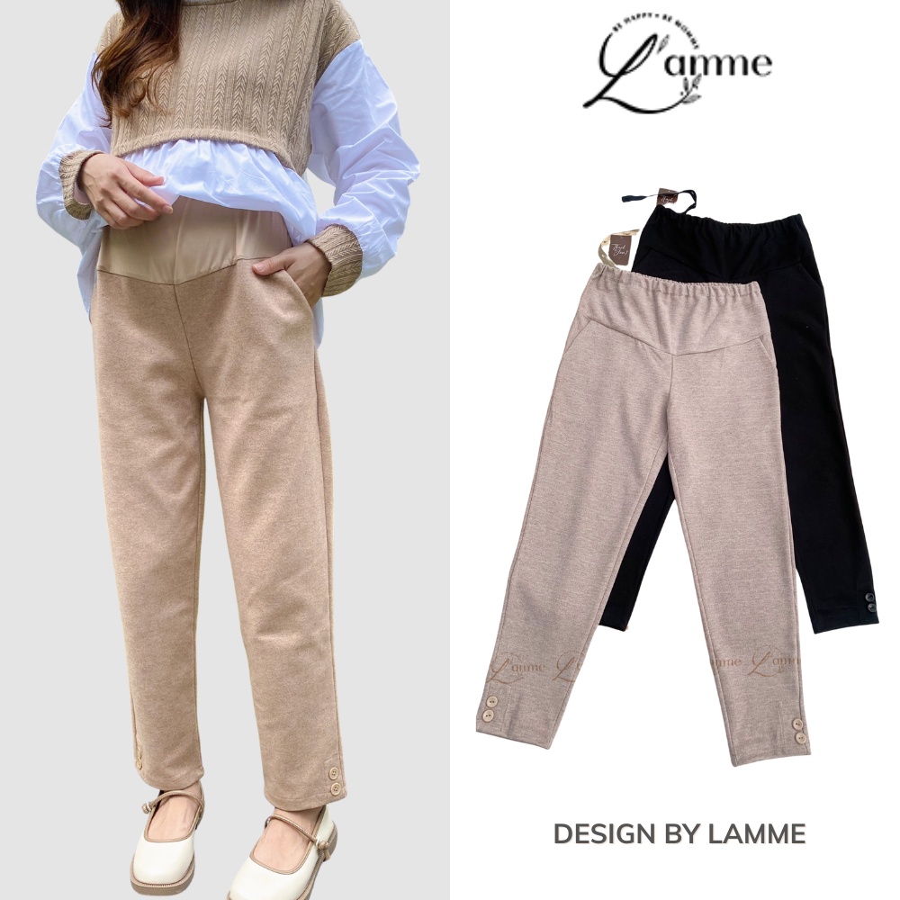 Quần bầu thu đông Nỉ Dạ Khuy chất liệu nỉ ấm áp co dãn rất tốt thiết kế bởi LAMME