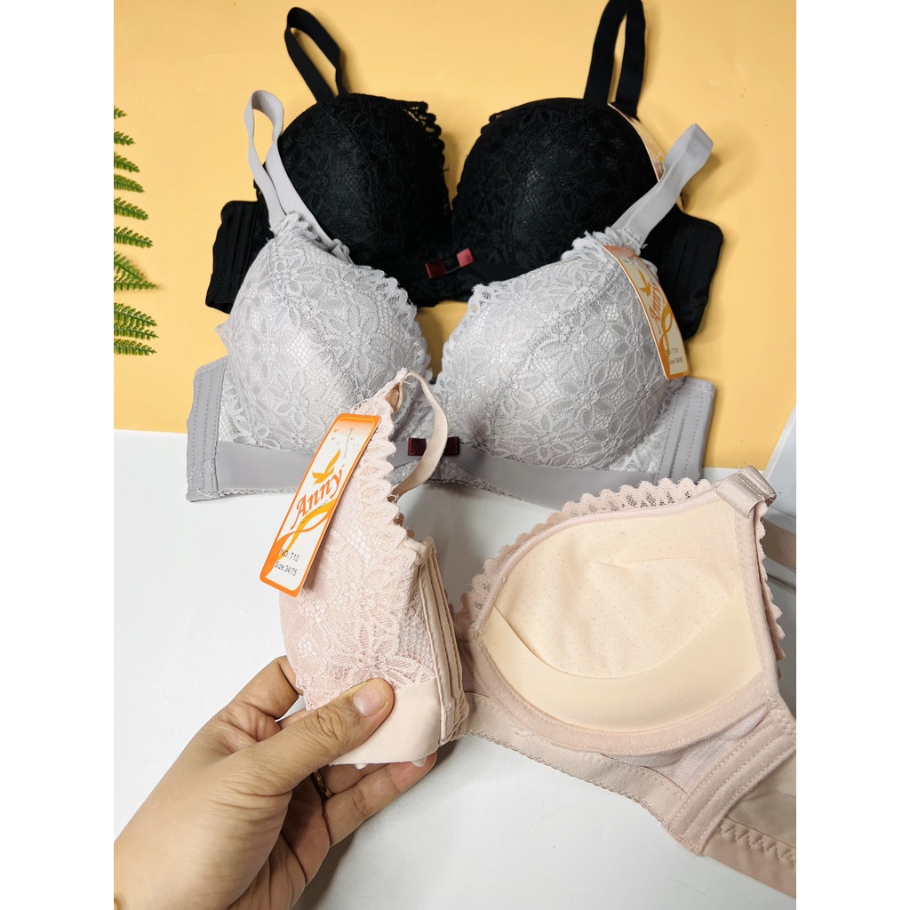 Áo ngực đệm dày, Áo lót ren không gọng Anny T10 Thái Lan. OKNBra