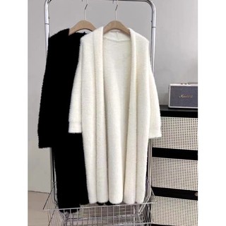 Cardigan len lông dáng dài