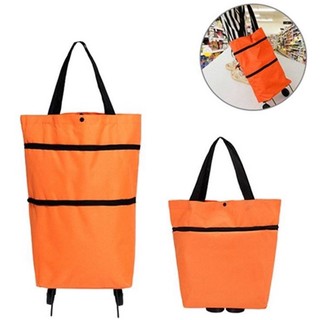 ( Màu ngẫu nhiên ) Giỏ Xách Đi Chợ Có Bánh Xe Kéo - túi đi chợ đa năng sức chứa lên tới 7kg