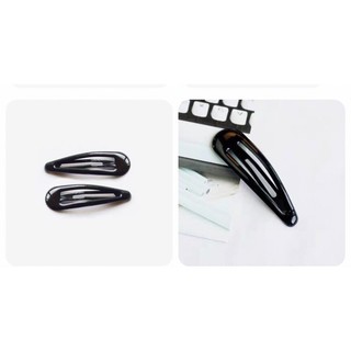 Kẹp tóc mái giọt nước sắc màu đen đơn giản 1 chiếc