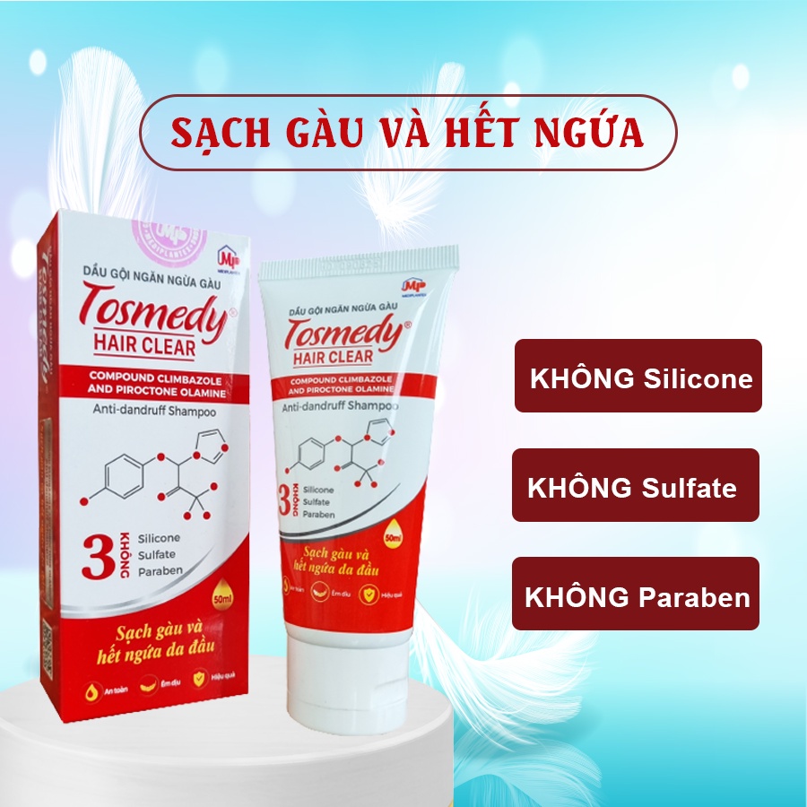 Dầu Gội TOSMEDY Ngăn Ngừa Gàu, Sạch Vảy Nấm Da Đầu 50ml