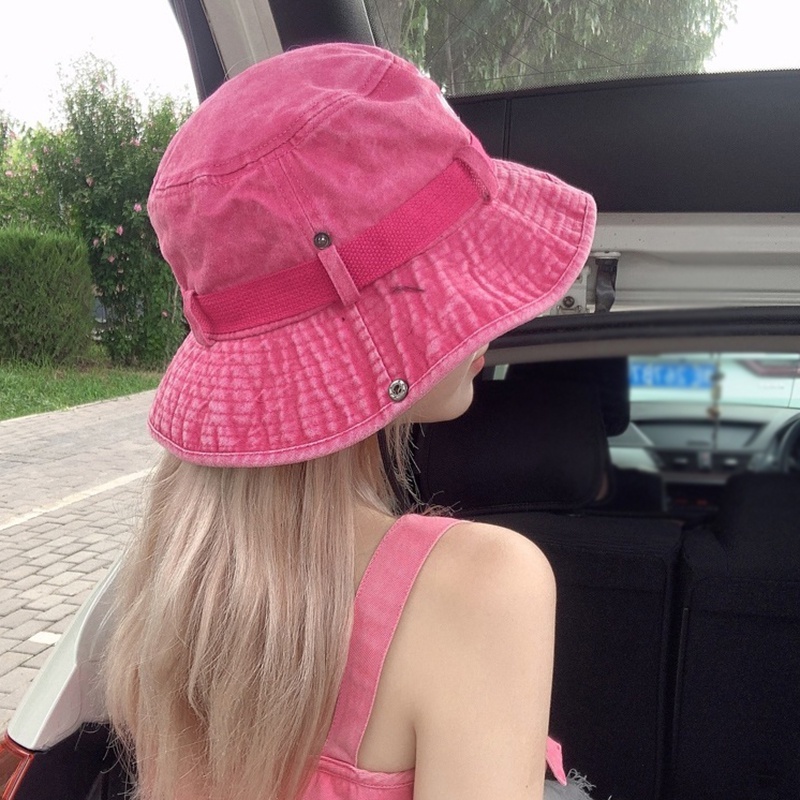 Mũ Bucket Jeans Thêu Chữ Thời Trang Cho Nữ