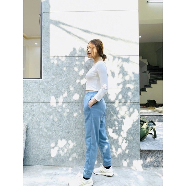 Quần Jogger Nỉ Bông Hàng Xuất Nhật Dư Xịn Dày Dặn Mềm Mại Thoáng K Bí Nóng.dư Size M