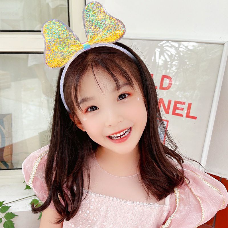 Mới | Bờm cài tóc Kim tuyến vương miện và nơ mickey siêu xinh lấp lánh