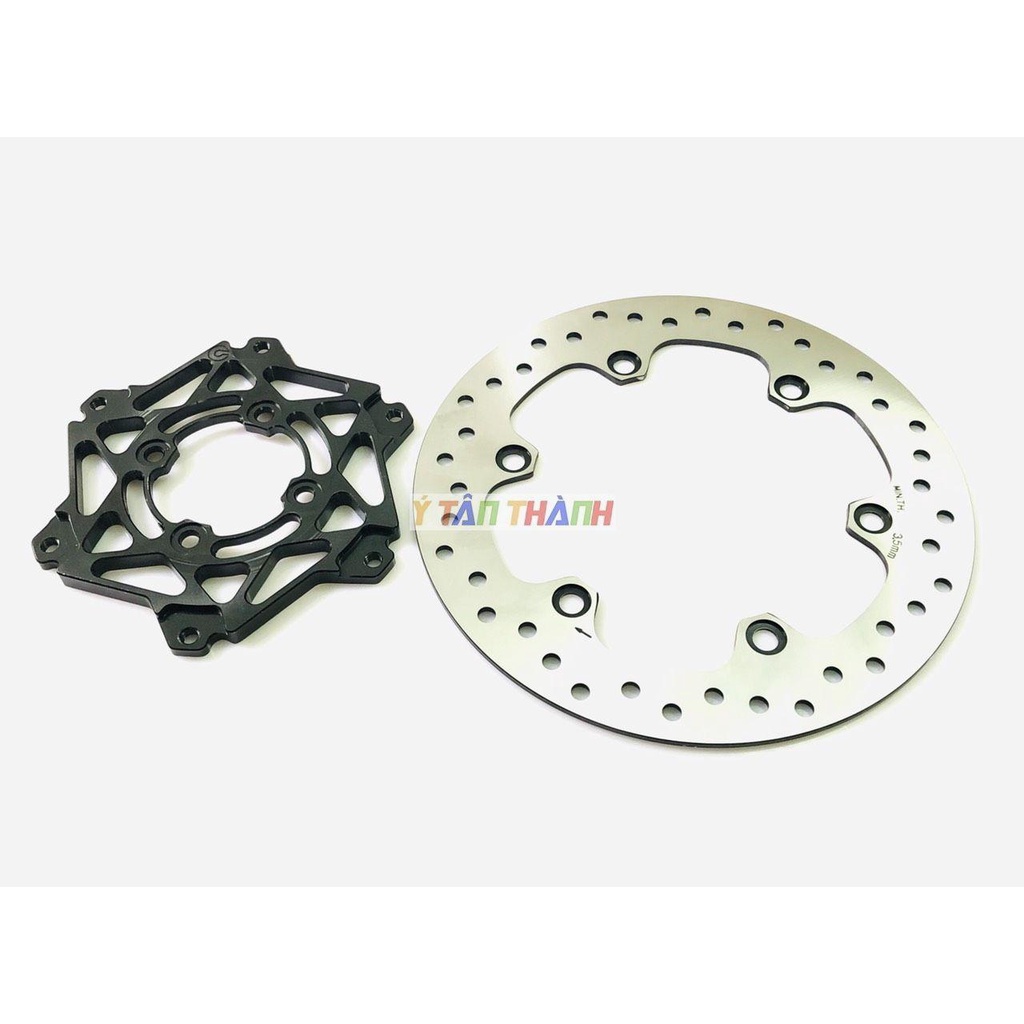 Đĩa Thắng 260Mm Lòng Nhôm Xoáy Đen  MS2684