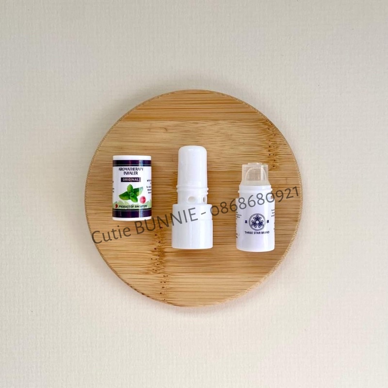 Hít thông mũi thảo dược 2in1 kèm tinh dầu thoa Three Star / Chính hãng nội địa Singapore