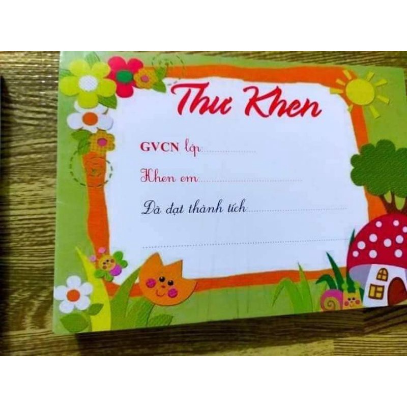 Thư khen học sinh cán bóng cực đẹp