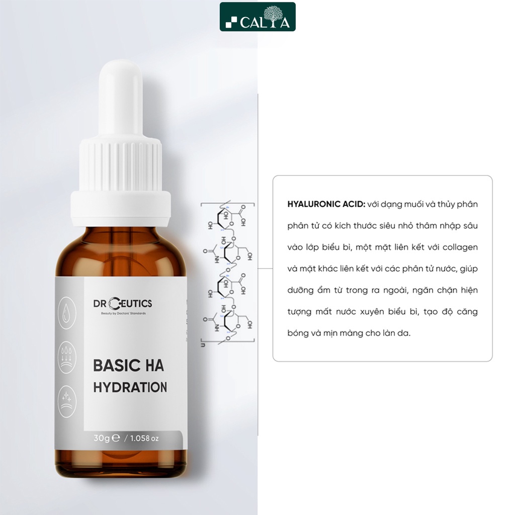 Tinh Chất Serum DrCeutics HA Basic Hydration Cho Da Dầu Mụn, Làm Dịu Da 30g