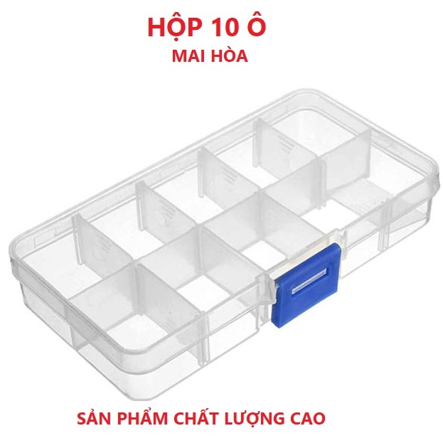 HỘP NHỰA 10 Ô_dụng cụ mi_keo nối mi chính hãng _ Mai Hòa Lash