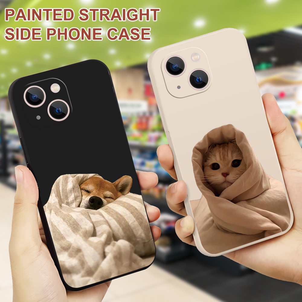 Ốp Điện Thoại Silicon Mềm Hình Mèo Hoạt Hình Cho iPhone 14 Pro Plus Max 13 12 11 mini Pro Max XS XR X 7 8 SE 6 6S mini Pro