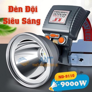 Đèn pin đội đầu siêu sáng chống nước , chóa 12cm - nđ 9110
