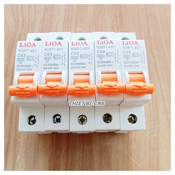 Aptomat LiOA Loại 1 Cực 50A - 63A Dòng Cắt 6kA