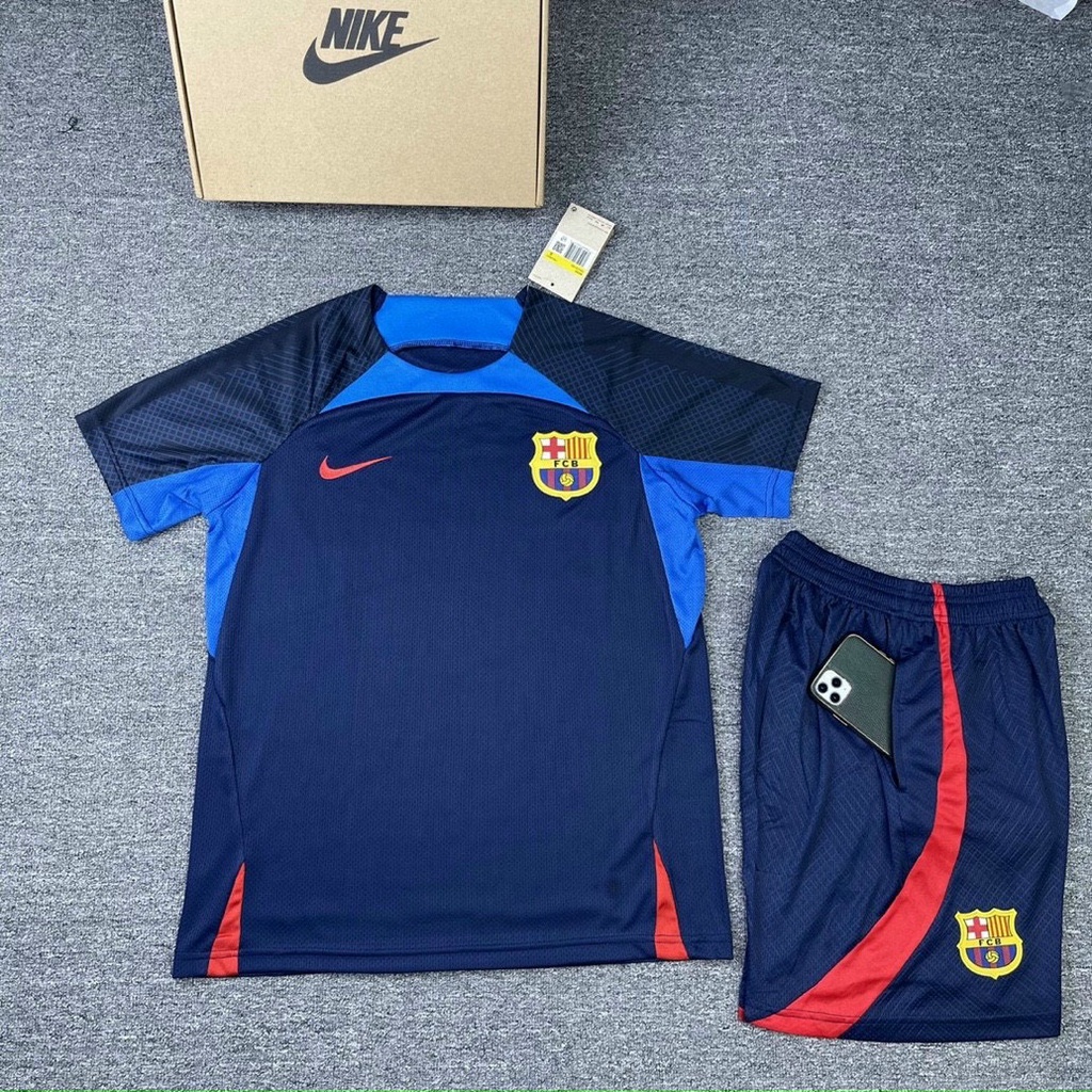 Áo Bóng Đá CLB Barcelona Training 22/23 - Quần có túi - Vải Polyester Thái
