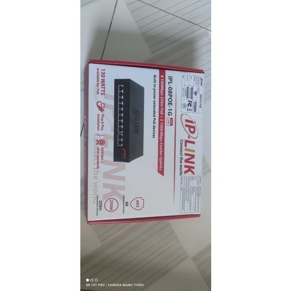 IP-LINK-08 POE- 1 GIGABIT-Switch cấp nguồn và tín hiệu cho camera có hỗ trợ POE