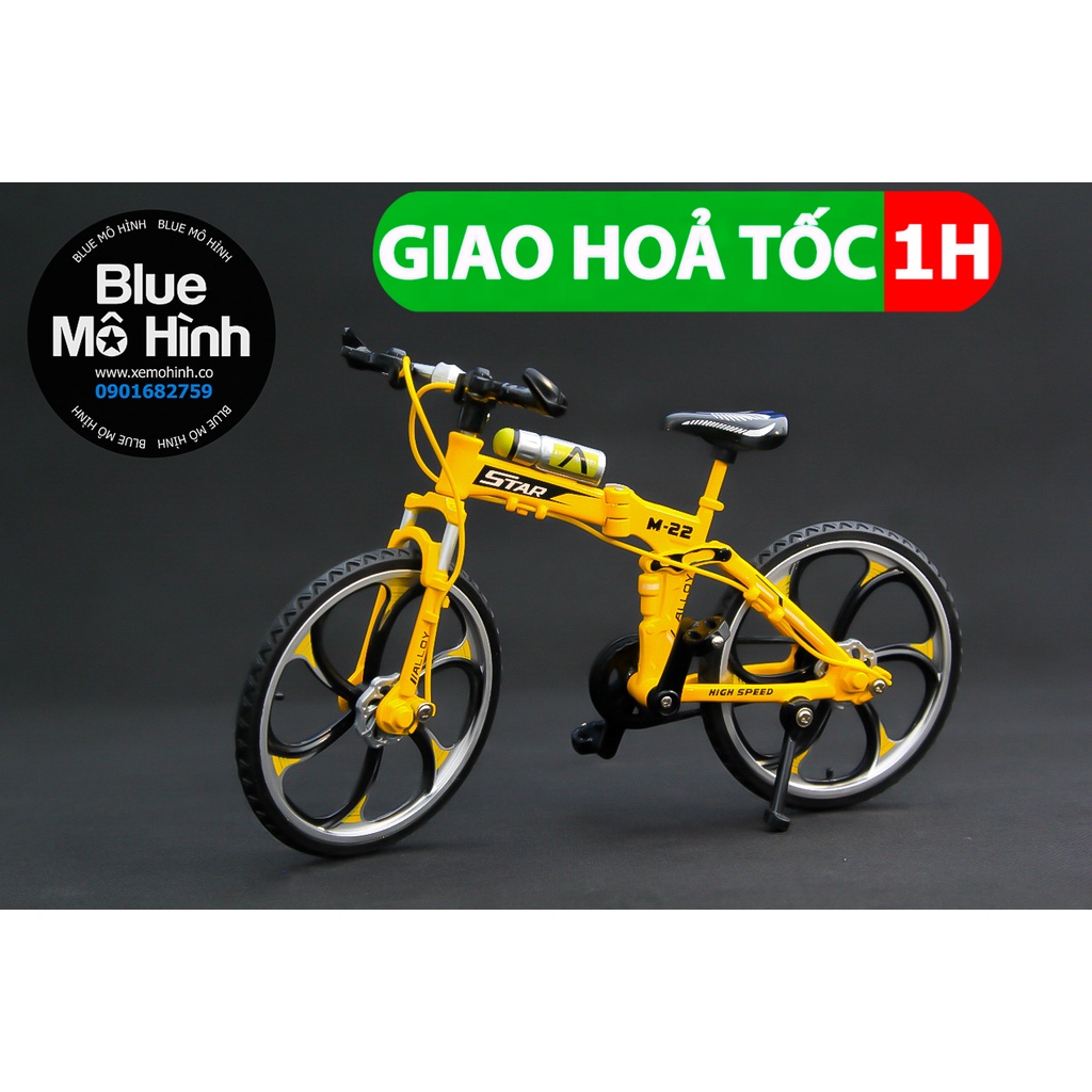 Xe mô hình xe đạp địa hình bằng kim loại sườn gấp 1:8