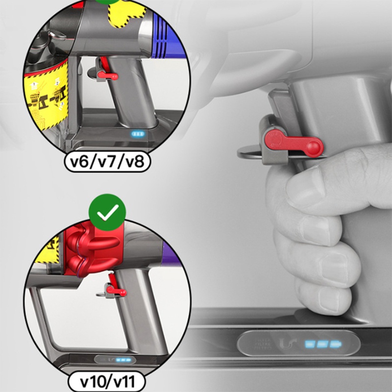 Khóa kích hoạt và ống mở rộng linh hoạt Tương thích cho các bộ phận của máy hút bụi Dyson V7 V8 V10 V11