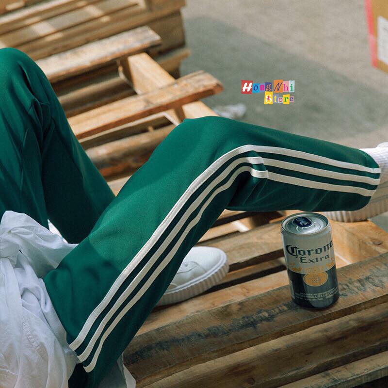Quần Thun Thể Thao Sọc Dáng Rộng Line Side Stripe Pants Unisex Oversize Ulzzang - MM