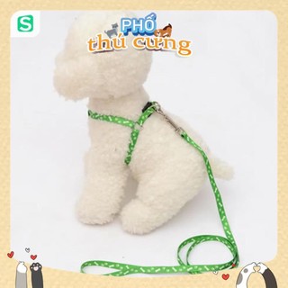 Dây dắt chó mèo thú cưng dạng yếm 1cm ( <5kg)
