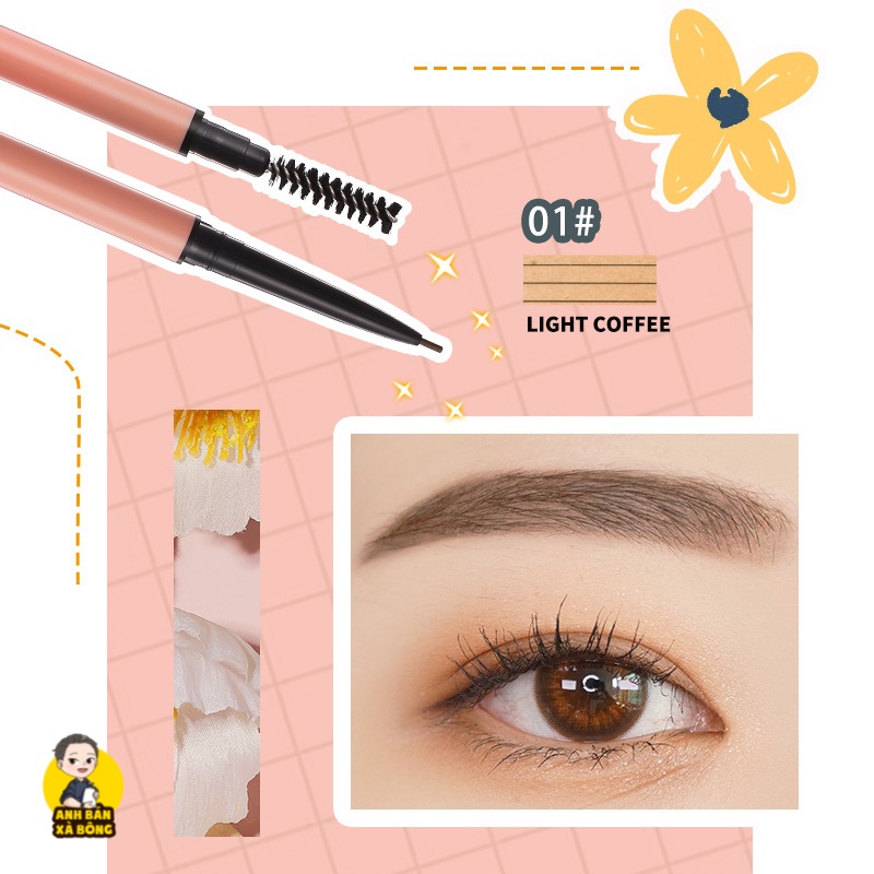 Bút Chì Kẻ Mày Hai Đầu WODWOD Fine-core Double-headed Small Eyebrow Pencil W897