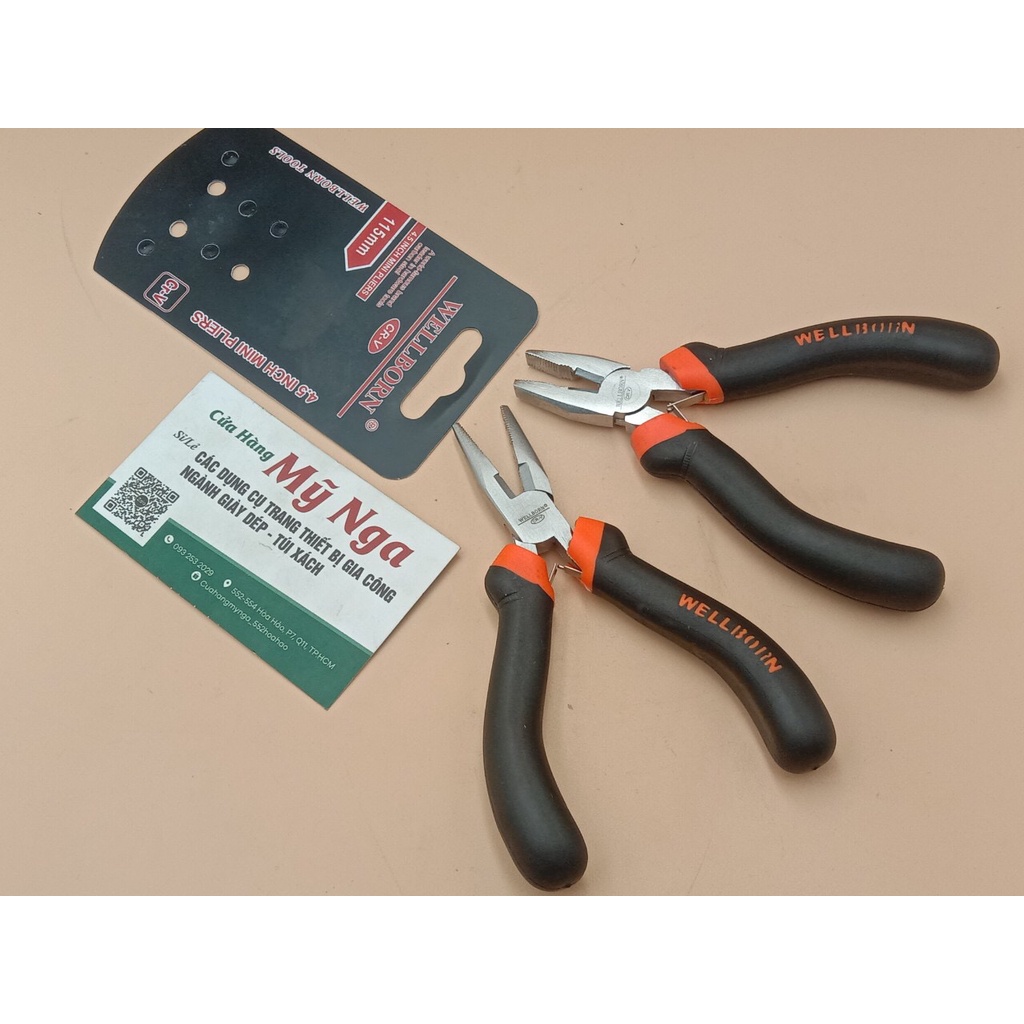 Kìm bằng - kìm nhọn WELLBORN 4.5in 115mm