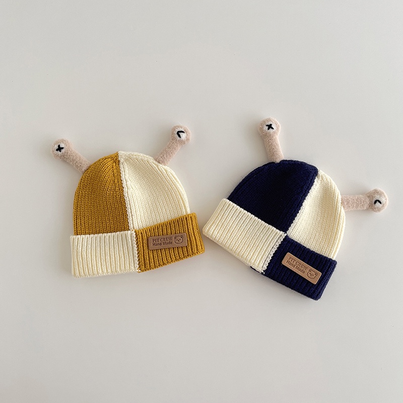 Mũ Len Dệt Kim Đính Đôi Mắt Siêu Dễ Thương Cho Bé