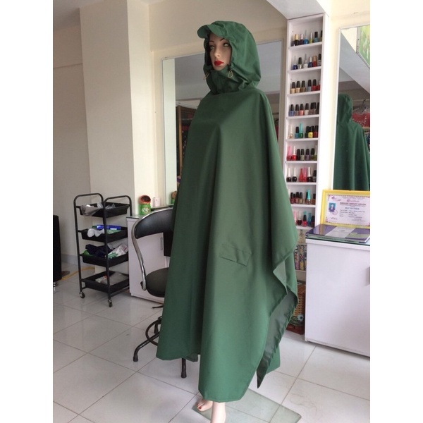 Áo mưa cánh dơi trơn không kính vải tráng mủ Hàn Quốc siêu bền đẹp