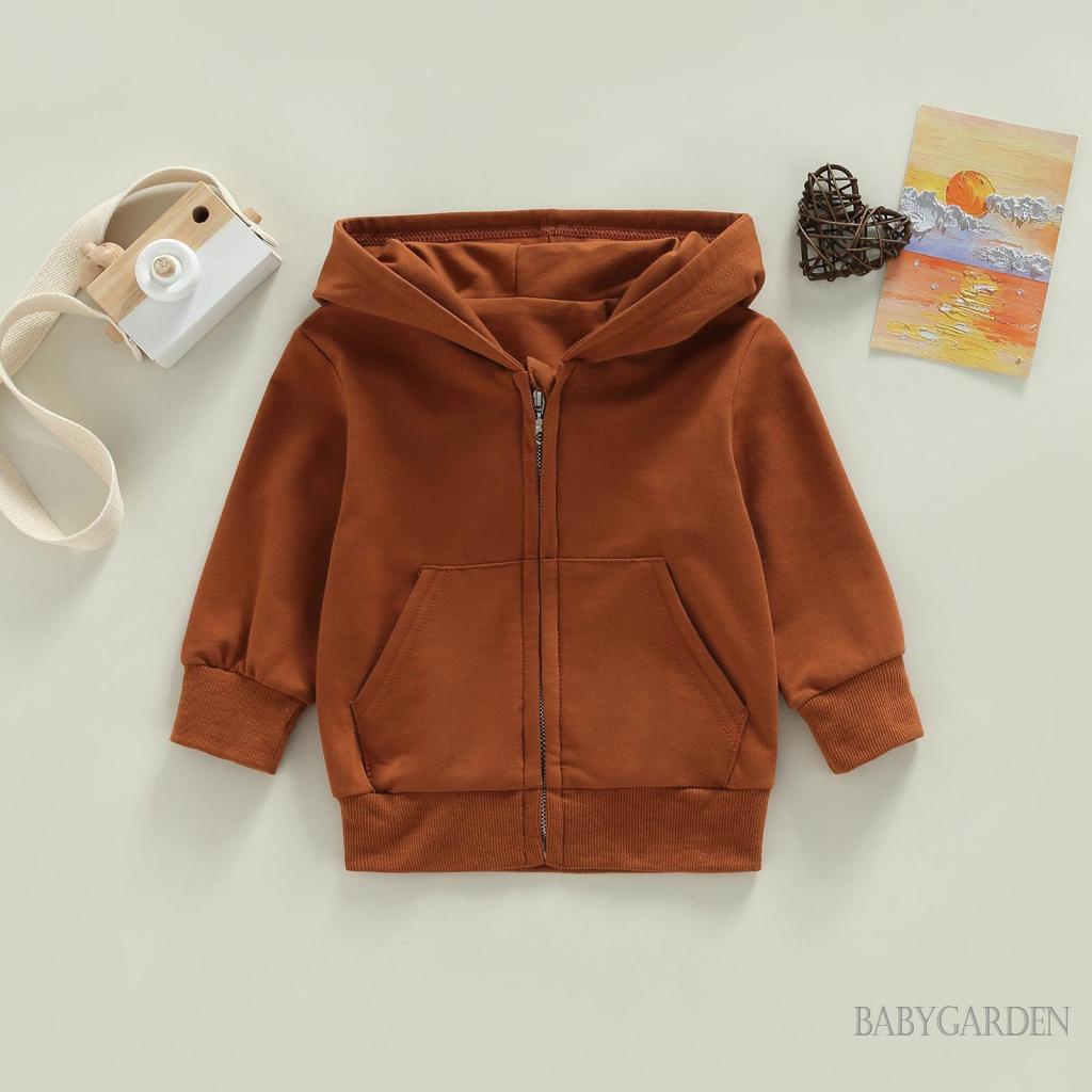 Áo Khoác Tay Dài Có Khóa Kéo Màu Sắc Thời Trang Mùa Thu Cho Bé Trai 1-5 Tuổi