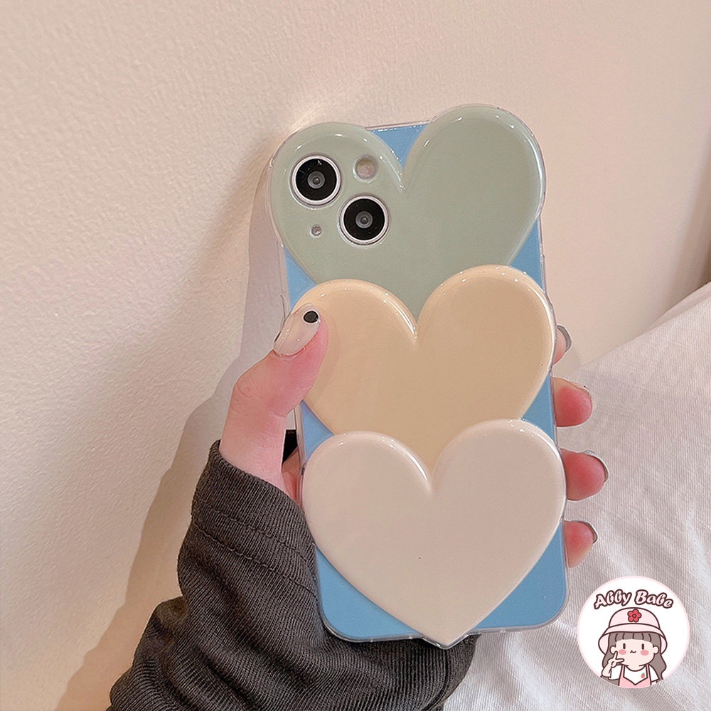 Ốp Điện Thoại TPU Mềm Bo Viền Họa Tiết Trái Tim 3D Màu Cầu Vồng Lấp Lánh Chống Mồ Hôi Cho IPhone 14 Pro Max 11 13 12 11 Pro Max X XS XR