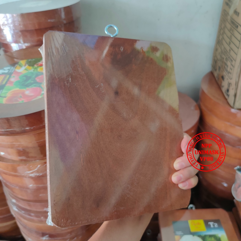 Thớt Gỗ Me Hình Vuông Công Ty Quang Minh Hàng Xuất Khẩu, Kích Thước 33x21x3cm