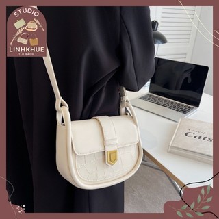 Túi xách bán nguyệt hottrend da 2 ly đeo chéo/ đeo vai size 18