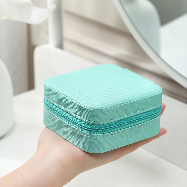Hộp đựng trang sức mini bọc da cao cấp