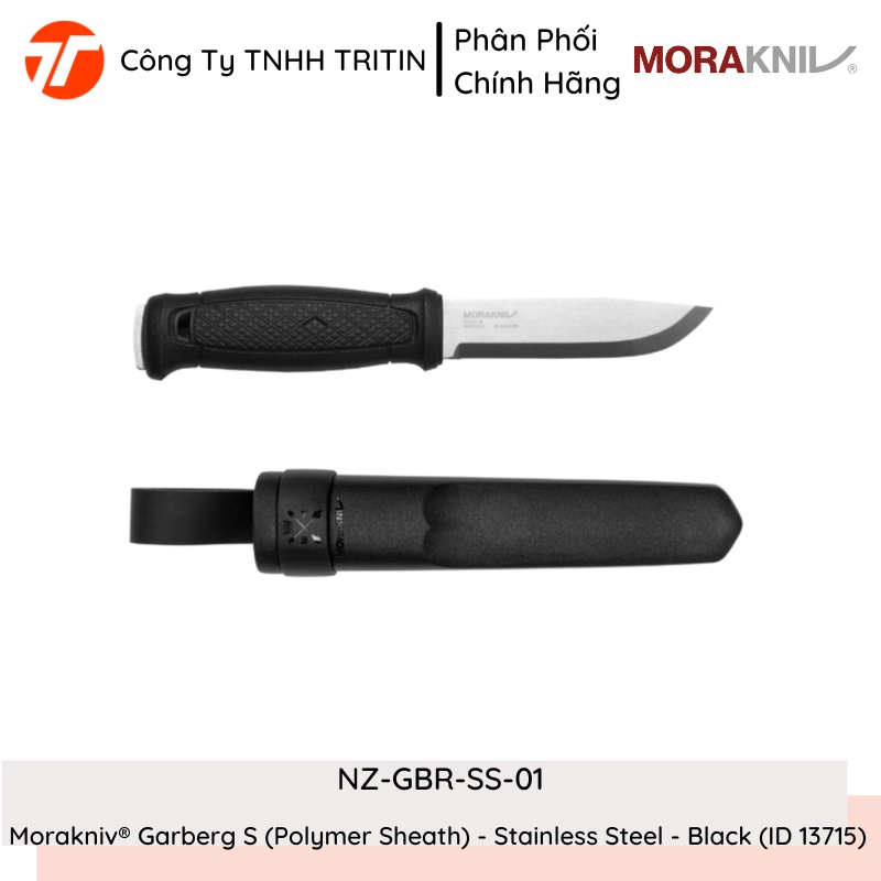 Dao phượt Morakniv Garberg S (Polymer Sheath) - Stainless Steel - Black (ID 13715) | TRITINCO