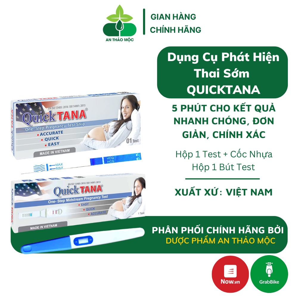 Bút thử thai Tanaphar Quicktana sử dụng dễ dàng nhanh chóng chính xác cho kết quả ngay lập tức