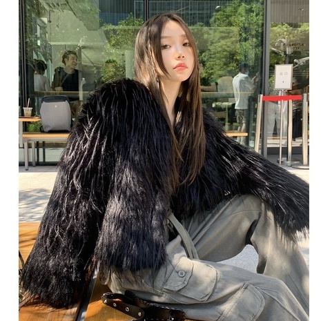 𝐎𝐑𝐃𝐄𝐑. Áo Khoác Lông Sợi Dài Hoang Dã Sexy