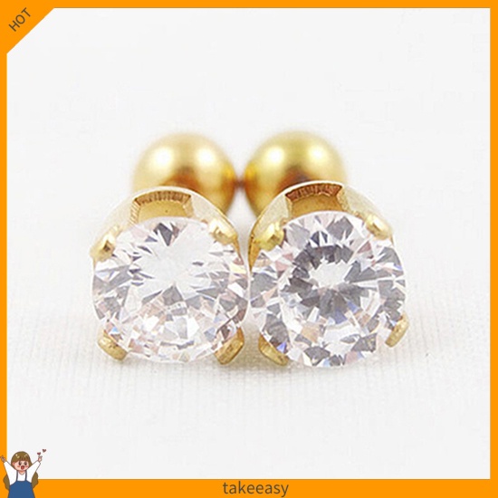 Khuyên đeo vành tai đính kim cương giả thời trang sành điệu cho nam nữ