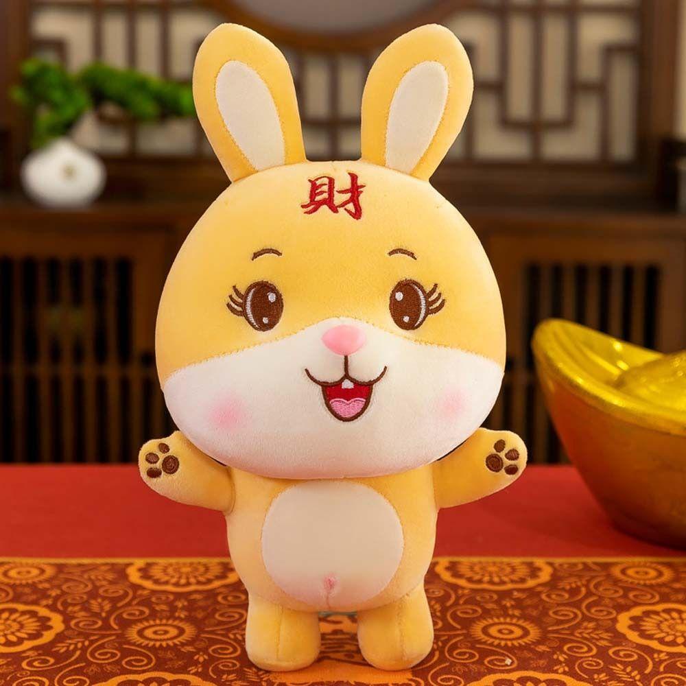 LANFY Thỏ Nhồi Bông Chất Liệu Cotton Phong Cách Trung Hoa Dễ Thương