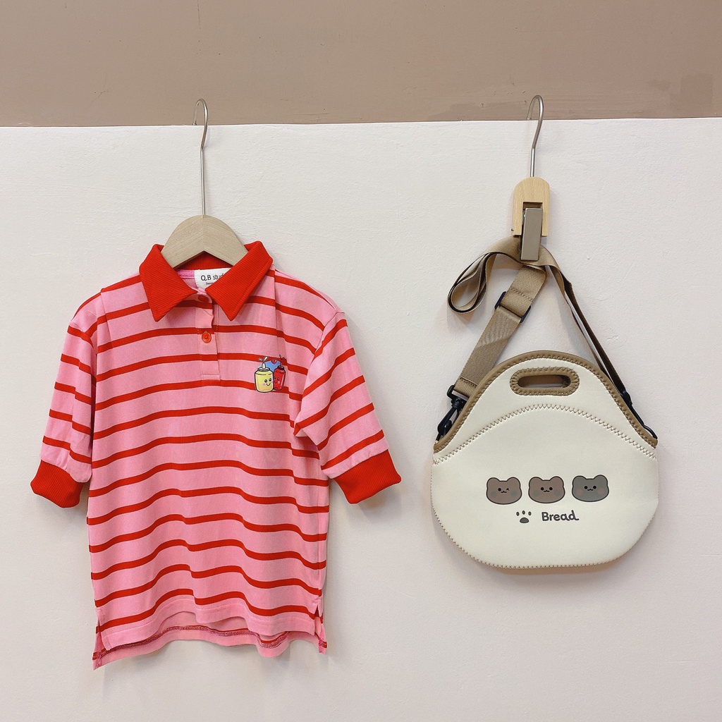 Váy polo sọc đỏ Q.B Studio