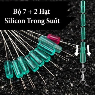 Hạt Chặn SiLiCon cao cấp 7+2 , Xanh silicon và Trắng Trong Suốt tàng hình bền bỉ chắc chắn