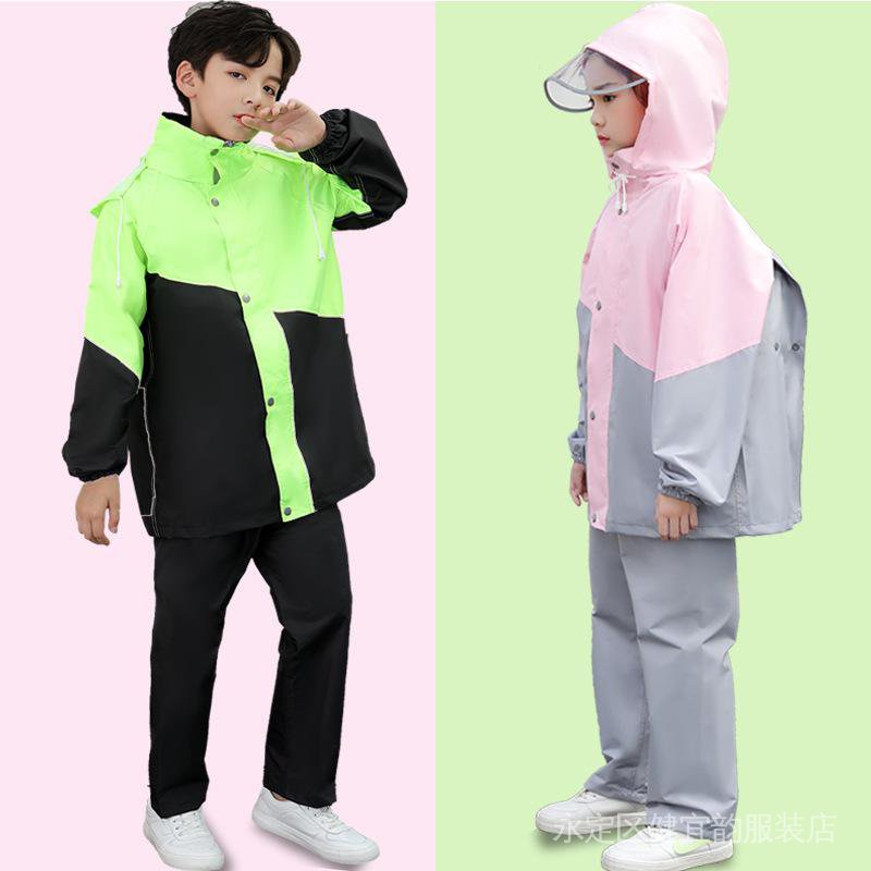 Bộ Quần Áo Mưa Dành Cho Học Sinh Tiểu Học Bé Trai Bé Gái Chống Thấm Nước Toàn Diện Cho Trẻ Em Đi Học [Giao Hàng Nhanh Chóng] GUYO