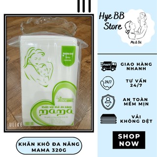 [HÀNG CHÍNH HÃNG] KHĂN VẢI KHÔ ĐA NĂNG MAMA (gói nhỏ 320 gram)