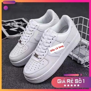 [Quà tặng vớ khi mua kèm giày]Giày thể thao sneaker nam nữ màu trắng, đế cao khâu đế, đủ size từ 35 đến 43 - 979