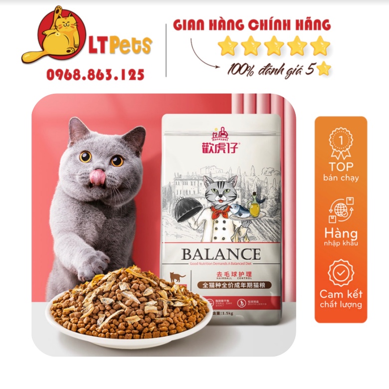 [500gr Sản phẩm dùng thử- repack] Thức ăn hạt cho mèo nội địa TQ bổ sung DHA,OMEGA3